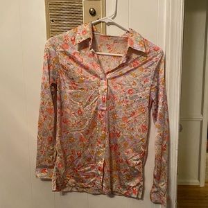 vintage floral button down